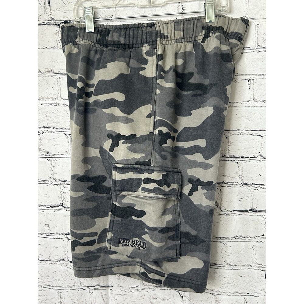 Red Head Co Men’s Camo Fleece Cargo Shorts Size M Drawstring